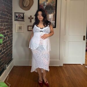 Claire Pettibone White Lace Vintage Dress